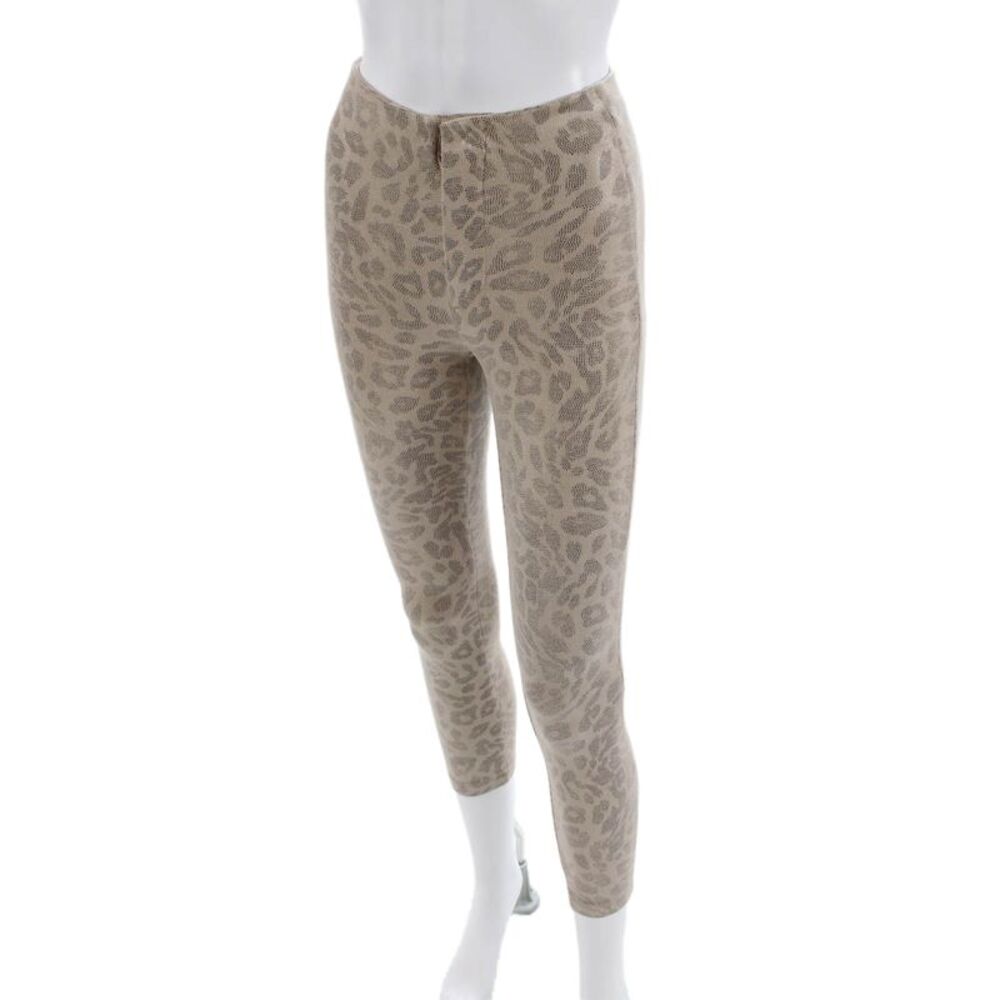 Mother Womens Animal Print High Waisted Skinny Leg Pants Brown Size 00 - Picture 2 of 4